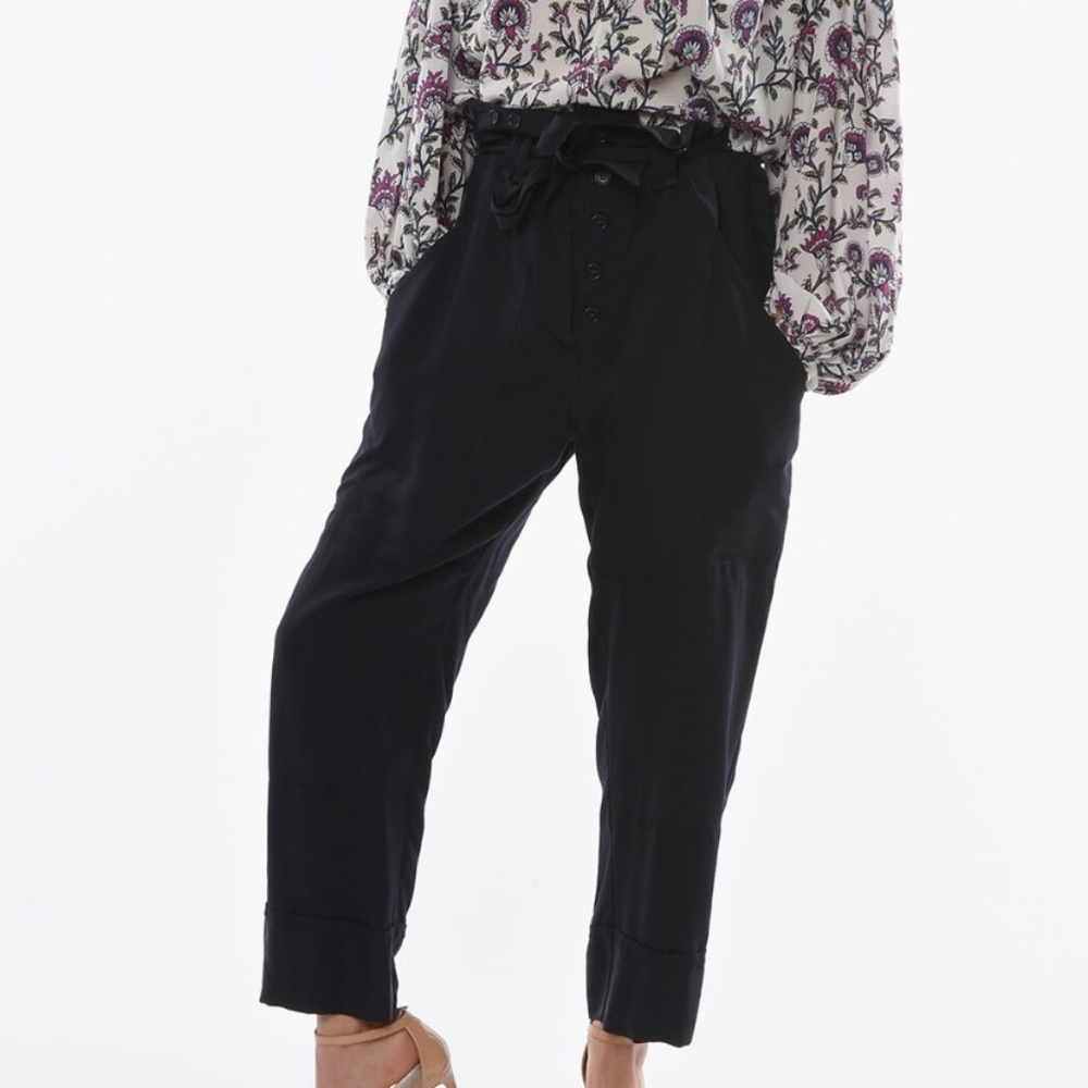 Isabel Marant Sineba Pants Trousers Dark Blue 44 XL 12 14
